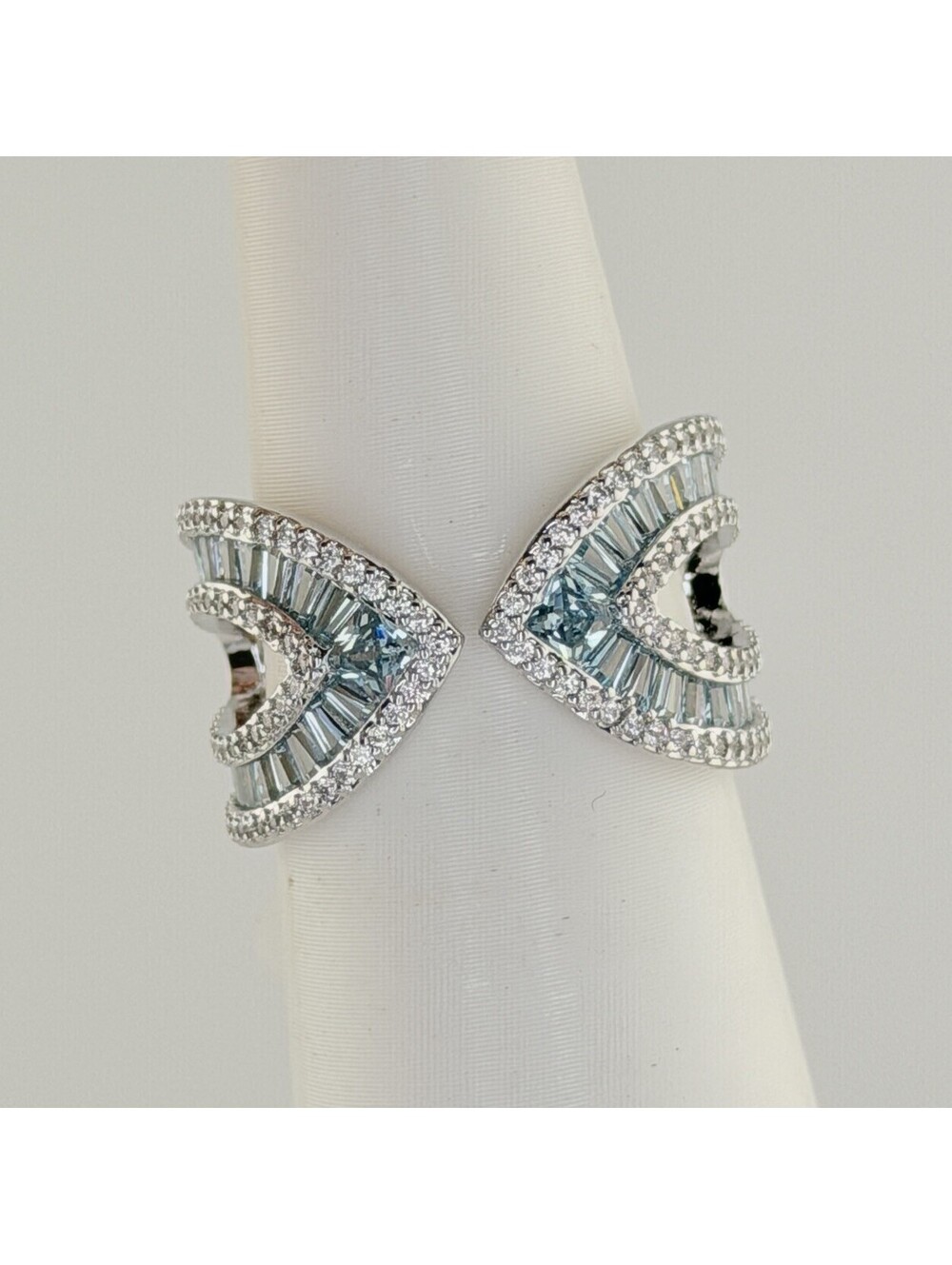 Bomb Party March Sz 6 "The Vivienne Ring" Aquamarine on Rhodium